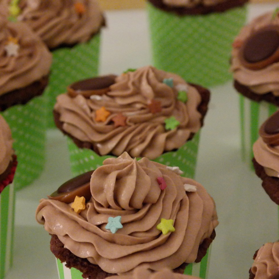 Toffifee-Cupcakes mit Creme Cheese Frosting