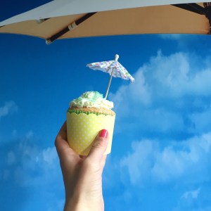 Cupcake hands in the air.