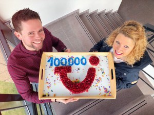 Take a cake and a smile.