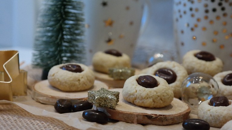 Plätzchen mit Mokkabohne