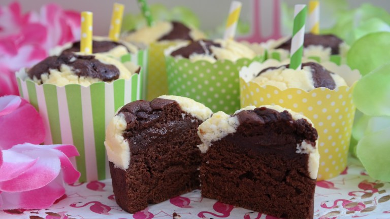 Aufgeschnittener Schokomuffin