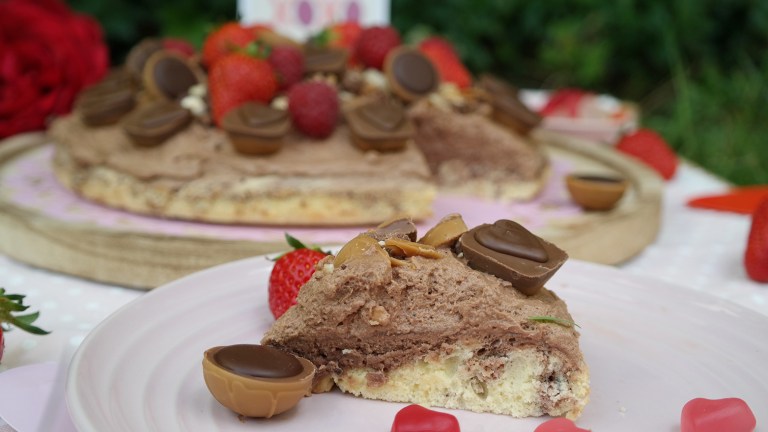 Tortenstück mit Toffifee