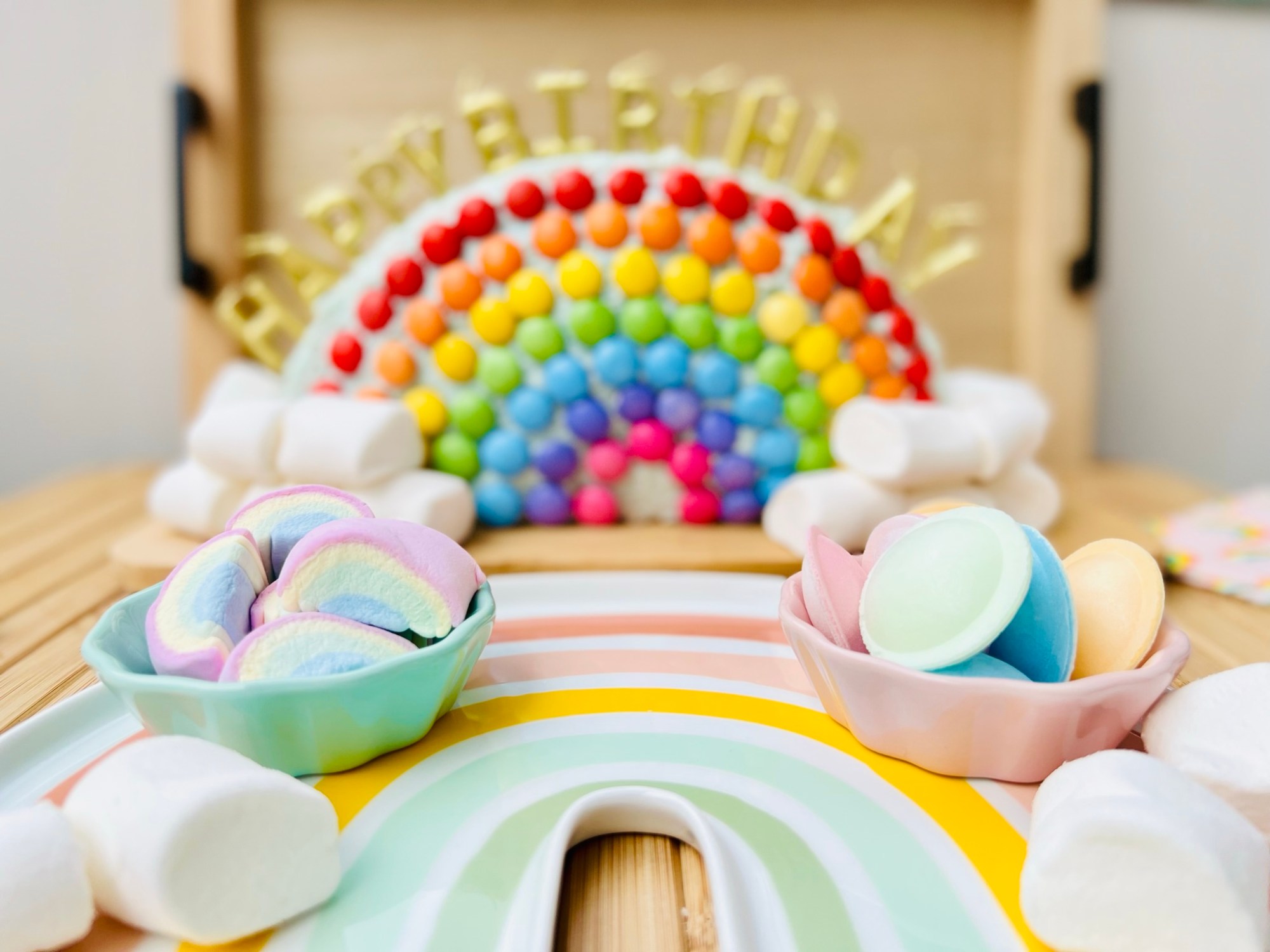 Kindergeburtstagstorte Regenbogen