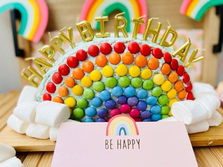 Kuchen als Regenbogen